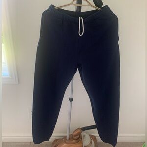 NAVY COTTON SWEATPANTS